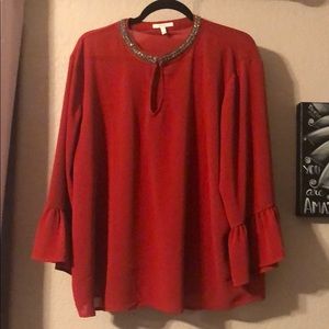 Red blouse